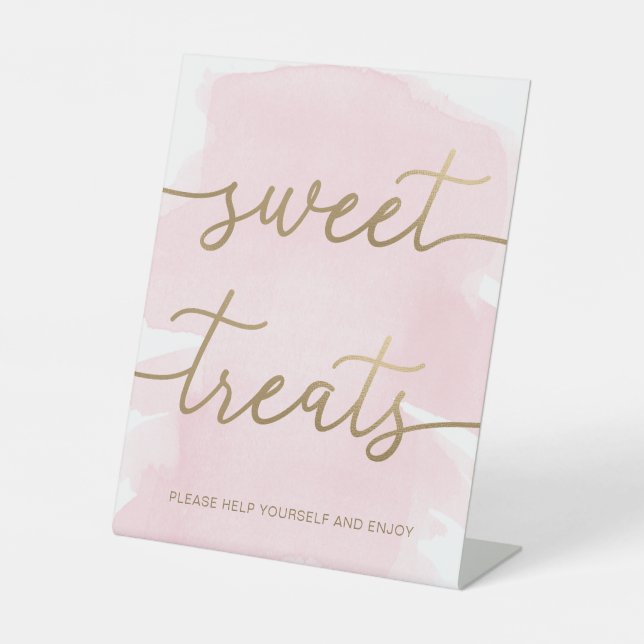 De Table Pink Aquarelle Or Sweet Traitements SIGNE (Recto)