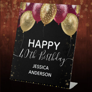 De Table SIGNE BURMANDE OR JOYEUX Anniversaire
