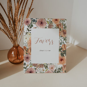 De Table Signe des Faveurs Florales Roses et orange brûlées