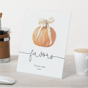 De Table SIGNE DES Favoris citrouille Baby shower d'autom