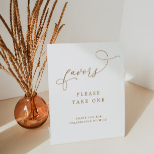 De Table Signe Gold Calligraphie Script Noces Faveurs