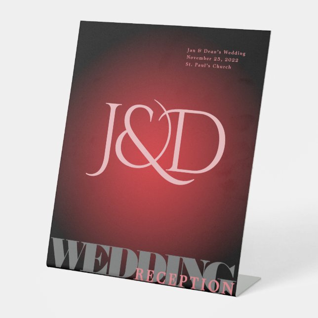 De Table Signe Mariage monogramme Vignette (Recto)