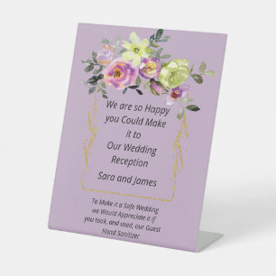De Table Signe mariage pour les clients Sanitizer à la main