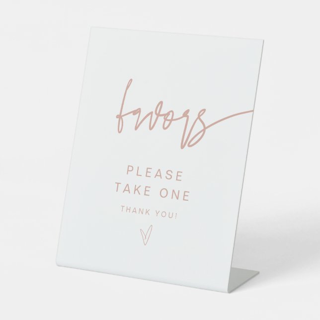 De Table SIGNE MARLO Moderne Boho Blush Rose Faveurs (Recto)