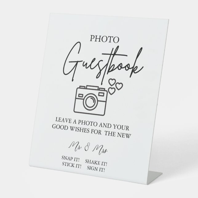 De Table Signe minimaliste moderne Mariage photo (Recto)