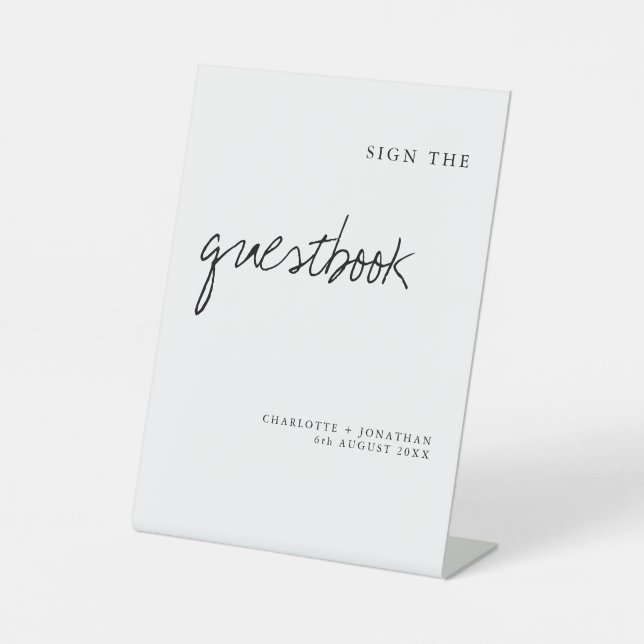 De Table Signe moderne du livre d'or Mariage (Recto)