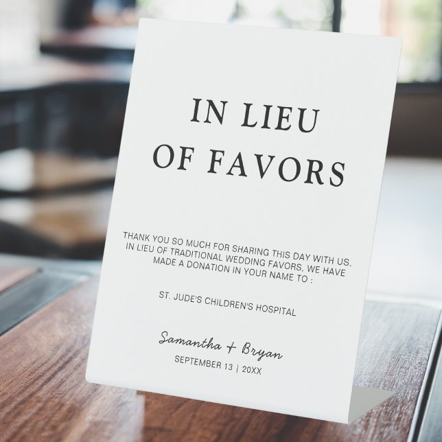 De Table Signe moderne en lieu et place des faveurs | Don d (Créateur téléchargé)