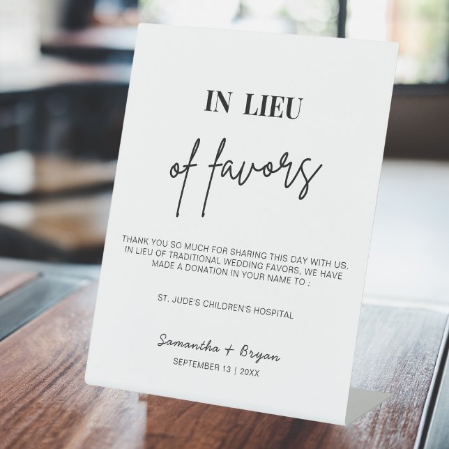 De Table Signe moderne en lieu et place des faveurs | Don d (Créateur téléchargé)