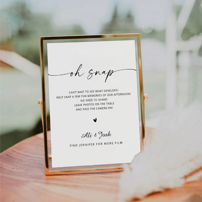 De Table Signe Oh Snap Minimaliste (Créateur téléchargé)