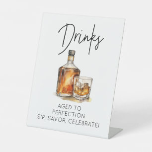 De Table Signe Pedestal Thème Whiskey Personnalisable
