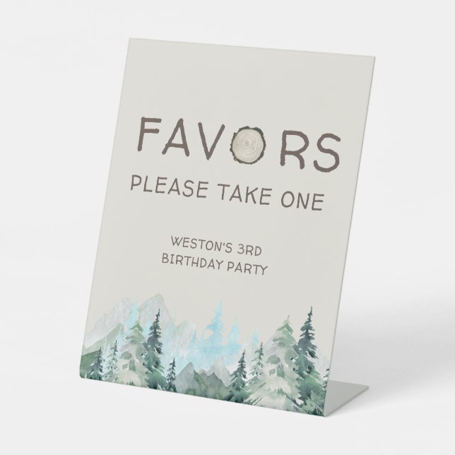 De Table Signe Rustique Camping Anniversaire Faveurs (Recto)