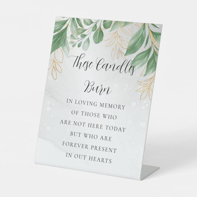 De Table Signe simple Eucalyptus en mémoire d'amour (Recto)