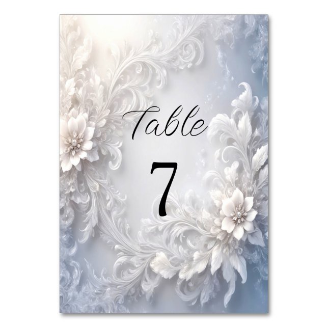 De Table Tableau Floral Blanc Numéro (Par défaut)