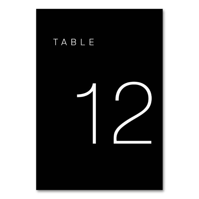 De Table Tableau minimaliste moderne noir et blanc Numéro 1 (Dos)