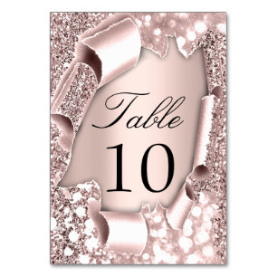 De Table Tableau Numéro 10 Cadre royal 3D simple Rose