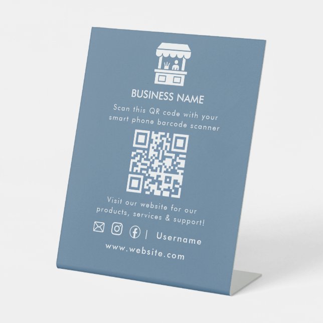 De Table Visitez notre site Web QR Code Signe  (Recto)