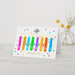 De Vacances En Aluminium Carte d'anniversaire d'affaires couleur or avec bo