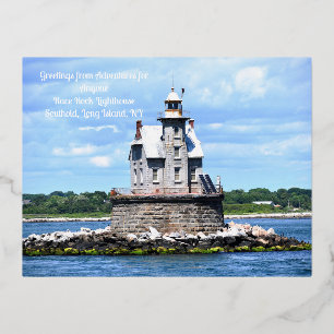 De Vacances En Aluminium Carte postale AFA Race Rock Lighthouse