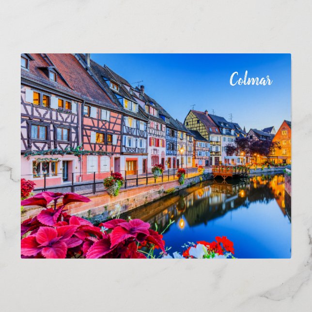De Vacances En Aluminium carte postale "Colmar" France (Recto)