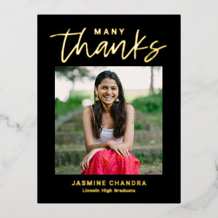 De Vacances En Aluminium Carte postale Cool FOIL Merci