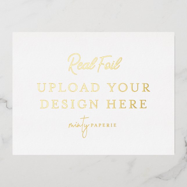 De Vacances En Aluminium Carte postale Gold Foil Landcape (Recto)