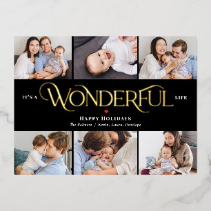 De Vacances En Aluminium Carte postale Merveilleuse Life Foil Photo Holiday