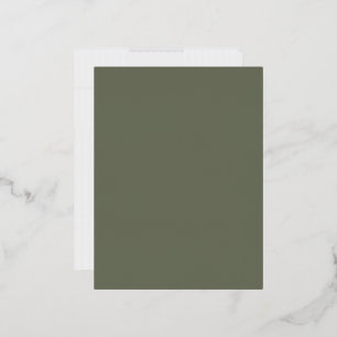 De Vacances En Aluminium Carte postale Moss Green Foil - Personnalisable