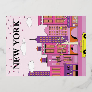 De Vacances En Aluminium Carte postale New York