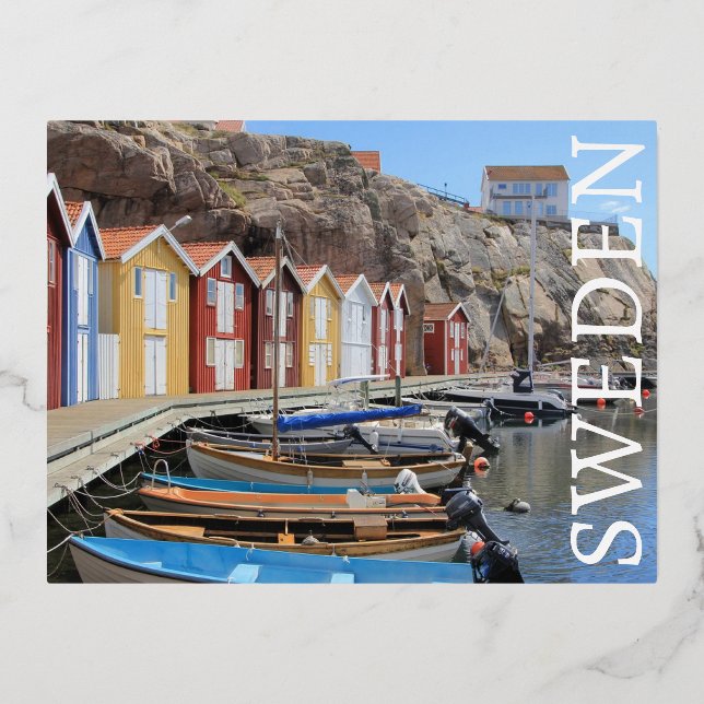 De Vacances En Aluminium Carte postale Suède (Recto)