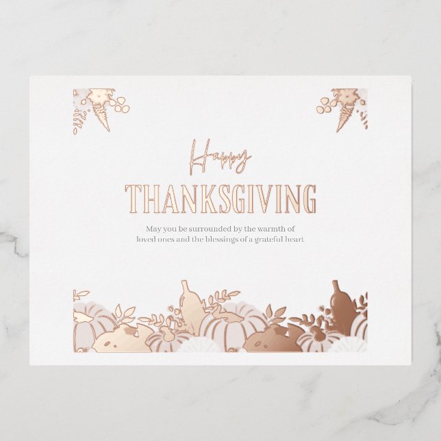 De Vacances En Aluminium Carte postale Thanksgiving (Recto)