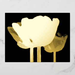 De Vacances En Aluminium Carte postale Tulips Gold Foil Holiday