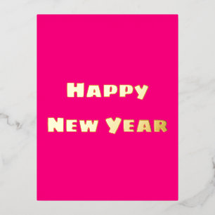 De Vacances En Aluminium Crimson Festive Bonne Année Carte postale