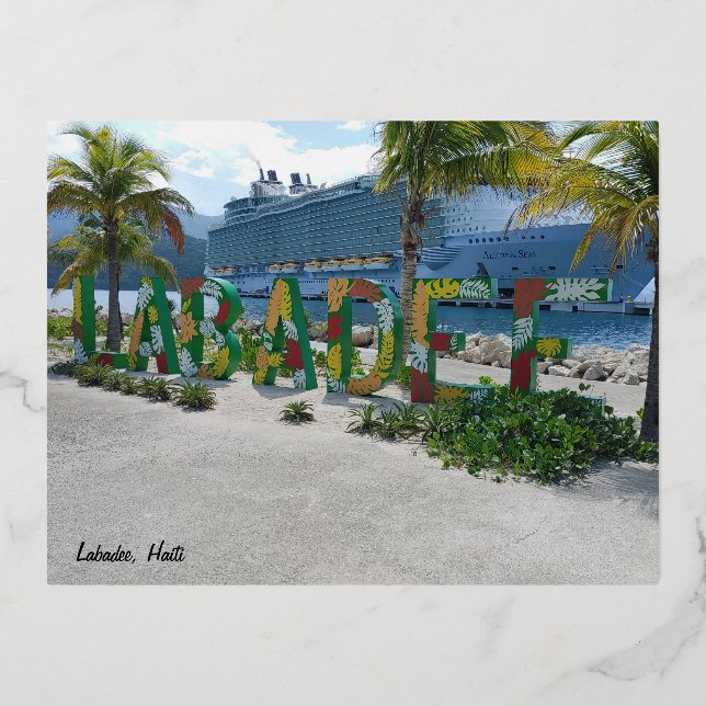 De Vacances En Aluminium Labadee, Haïti Carte Postale (Recto)
