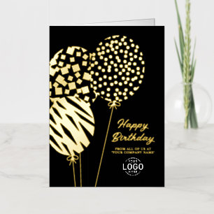 De Vacances En Aluminium Logo Ballons Ludiques Carte d'anniversaire Entrepr