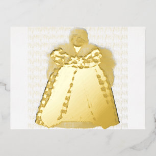 De Vacances En Aluminium Noël Angel 6 Foil Carte postale