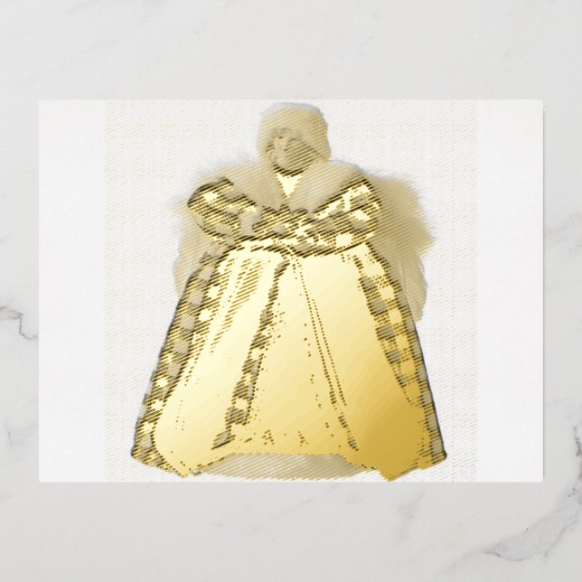 De Vacances En Aluminium Noël Angel 6 Foil Carte postale (Recto)