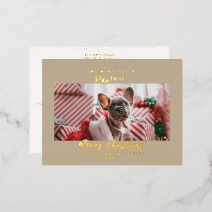 De Vacances En Aluminium Pet Photo Joyeux Noël Foil Carte postale