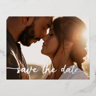 De Vacances En Aluminium Photo Enregistrer la date Carte postale Foil - Arg