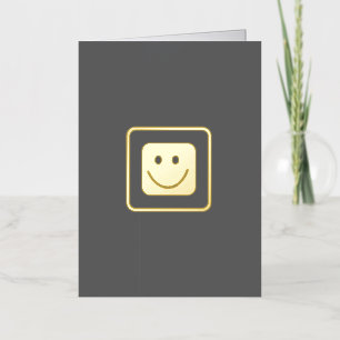 De Vacances En Aluminium Véritable Gold Foil Smile Carte pliée personnalisé