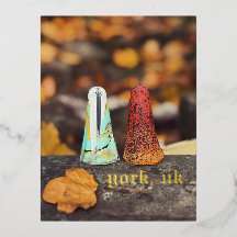 York Ghosts UK Foil Carte postale Halloween Éffray