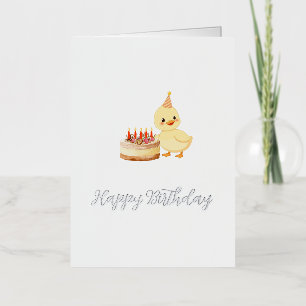 De Vacances Métallisée Carte d'anniversaire à thème animal à huile pliée