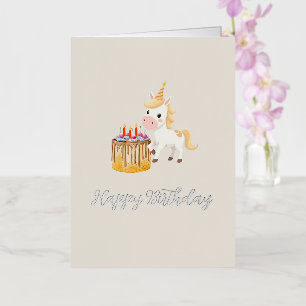 De Vacances Métallisée Carte d'anniversaire à thème animal en feuille pli