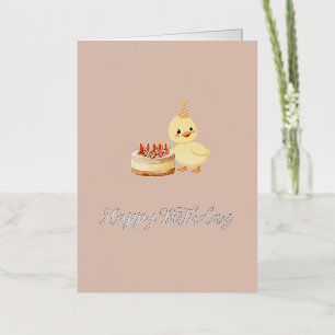 De Vacances Métallisée Carte d'anniversaire à thème animal en feuille pli