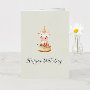 De Vacances Métallisée Carte d'anniversaire à thème animal en feuille pli