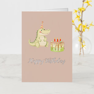 De Vacances Métallisée Carte d'anniversaire à thème animal en feuille pli