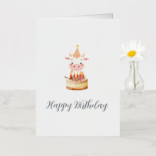 De Vacances Métallisée Carte d'anniversaire à thème animal en feuille pli