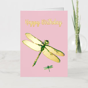 De Vacances Métallisée Carte d'anniversaire artistique en papier alu rose