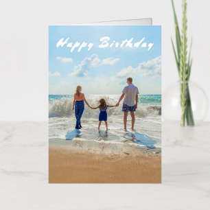 De Vacances Métallisée Carte d'anniversaire personnalisée avec photo Crée