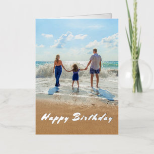 De Vacances Métallisée Carte d'anniversaire personnalisée avec vos photos