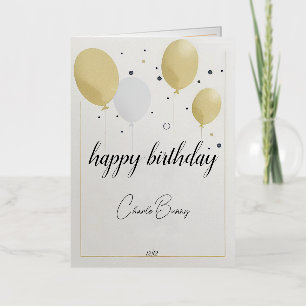 De Vacances Métallisée Carte d'anniversaire Plied Foil